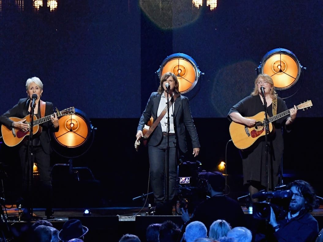The Indigo Girls, seen here performing at the 32nd Annual Rock & Roll Hall Of Fame induction ceremony, will headline the Amplify Decatur Music Festival in October. 