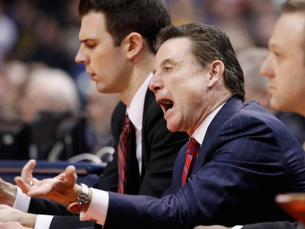 Rick Pitino, now the head coach at Iona, during his time at Louisville. 