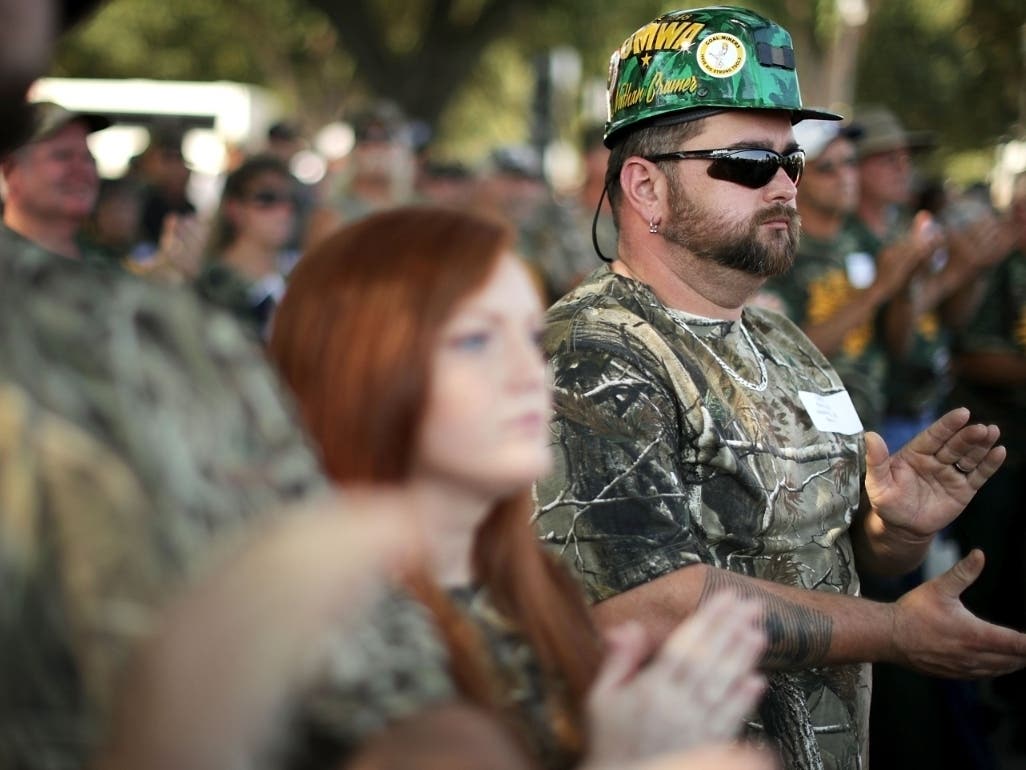 United Mine Workers Holds Rally Urging Congress To Preserve Benefits For Retired Coal Miners