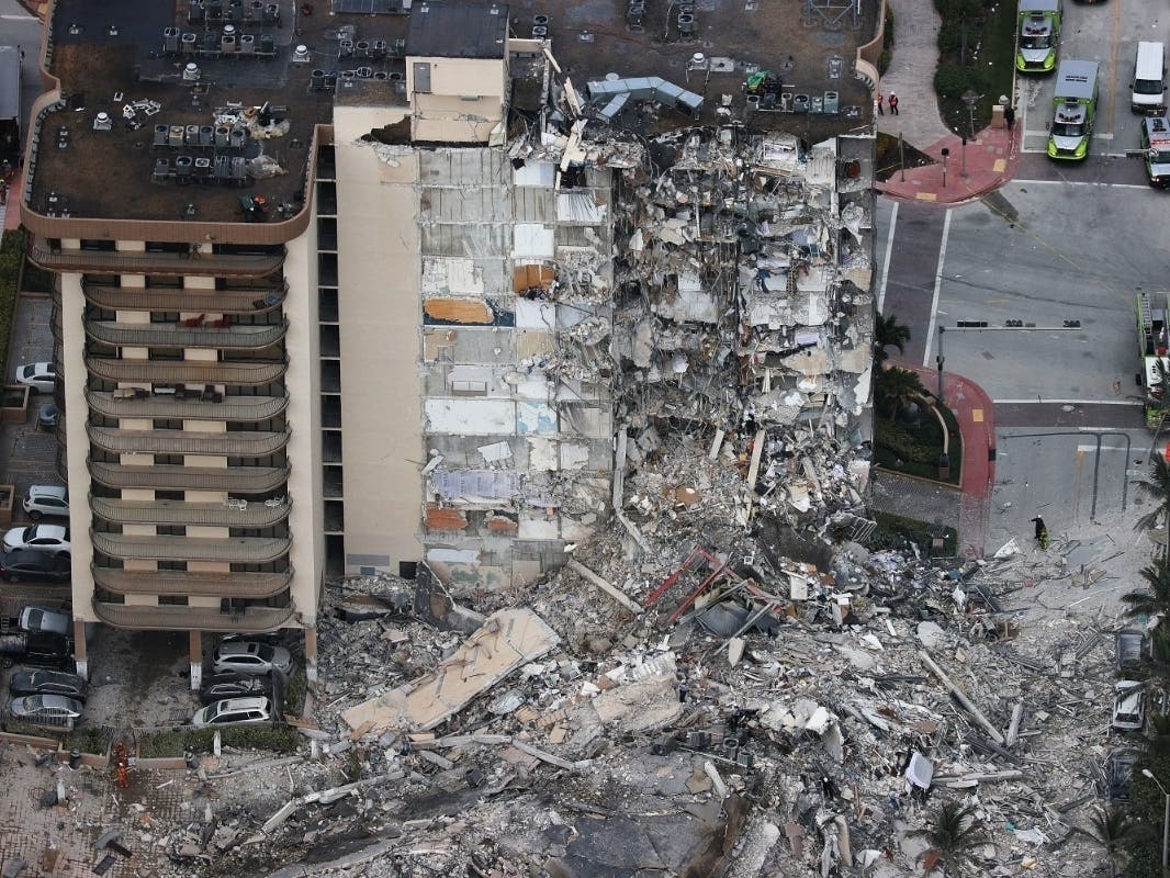 The Chamberlain Towers in Miami partially collapsed on June 24. 