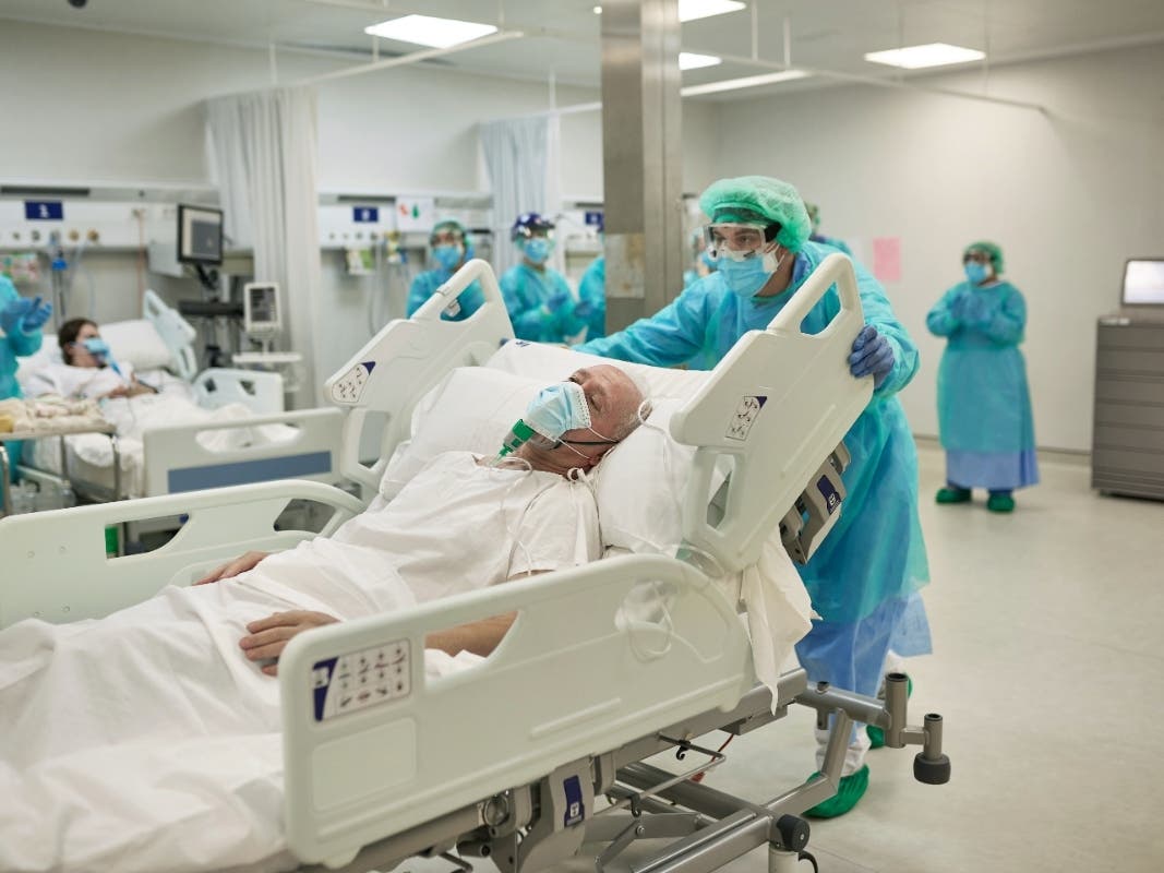 A major Pennsylvania hospital chain says it is now over capacity for beds.