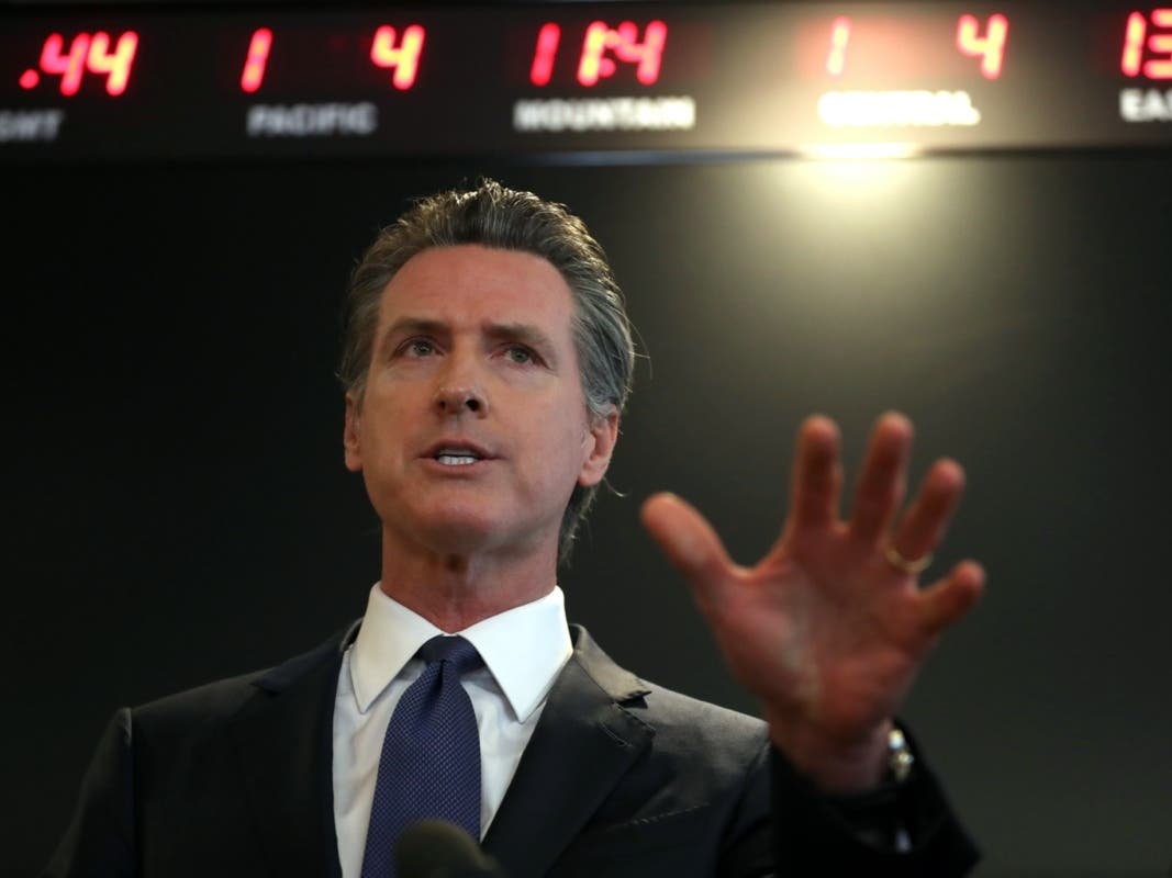  California Gov. Gavin Newsom speaks during a news conference at the California Department of Public Health on February 27, 2020 in Sacramento, California. 