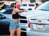 A guest is seen at Ventura County Fairgrounds and Event Center on August 15, 2020 in Ventura, California. Drive-in concerts have become a popular way for fans to experience live music.