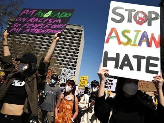 The circulation of the vehicle's image, captured on the road, follows an uptick in discrimination against Asian Americans and Pacific Islanders during the coronavirus pandemic and the Atlanta killings that shook the nation last month.