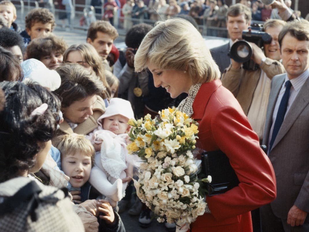Princess Diana wearing a Jasper Conran suit during a visit to a community centre in Brixton, October 1983.