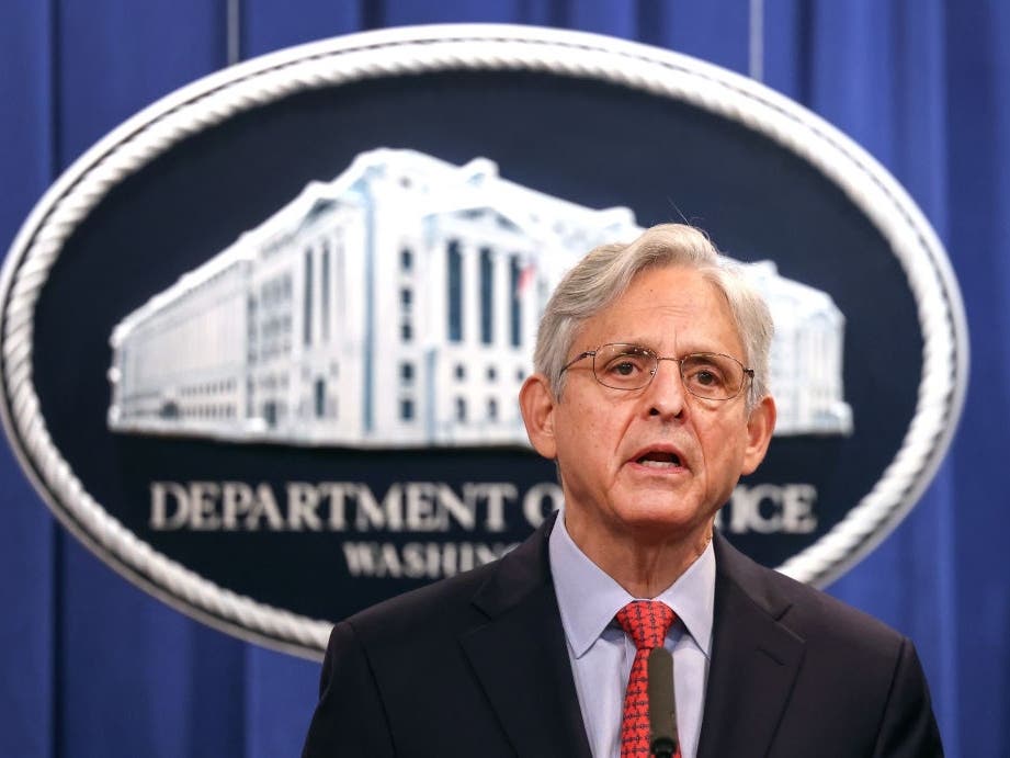 U.S. Attorney General Merrick Garland announces a federal investigation of the City of Phoenix and the Phoenix Police Department during a news conference at the Department of Justice.