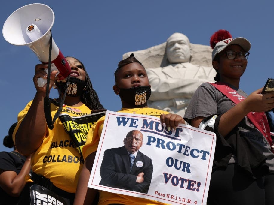March On For Voting Rights will be held in several U.S. cities Saturday, and thousands are expected to hit the streets to protest restrictive voting laws and call on Congress to enact sweeping election reform. 
