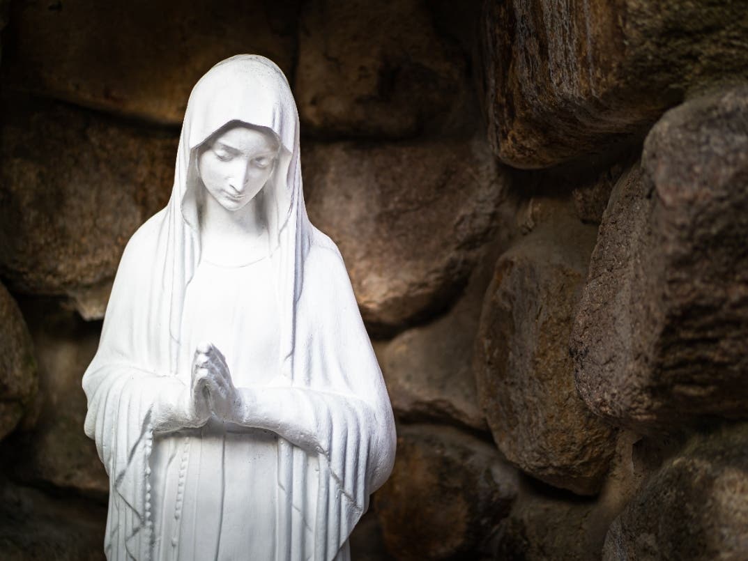 Officials at a Montgomery County church are asking for the public's help after they said two people stole a Virgin Mary statue earlier this month.