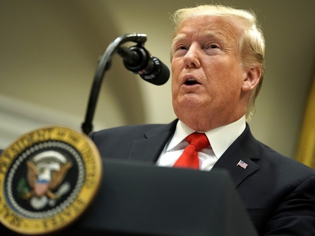 President Donald Trump said the announcement of impeachment proceedings was "breaking news witch hunt garbage.”