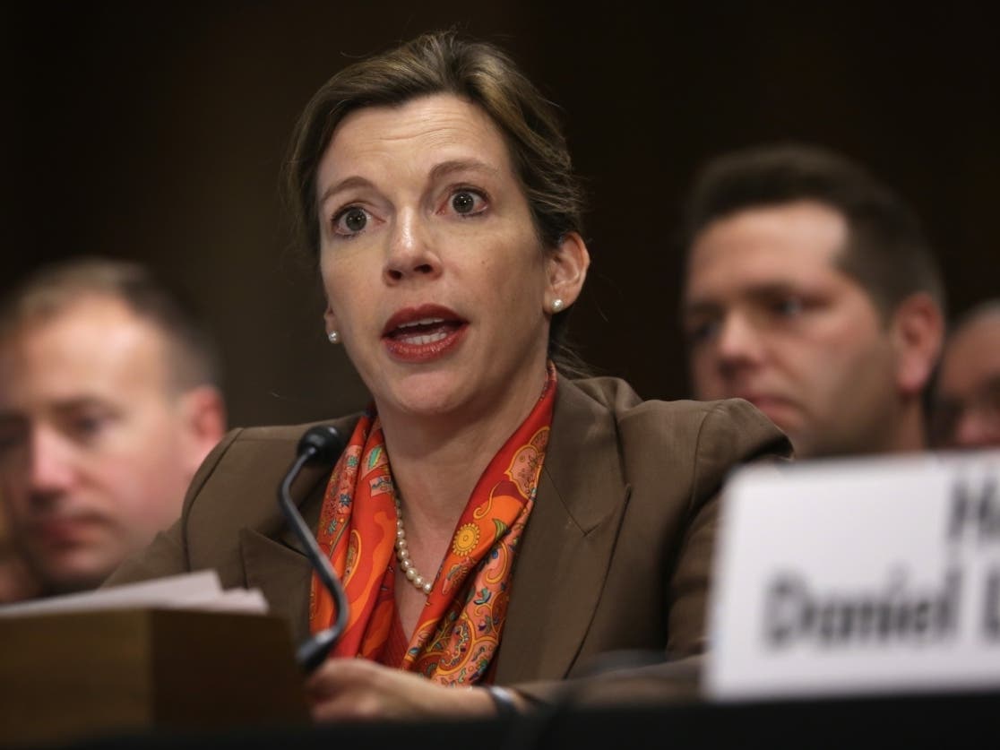Then Deputy Assistant Secretary of Defense for Russia/Ukraine/Eurasia Evelyn Farkas testifying during a hearing before the Senate Foreign Relations Committee in 2014.