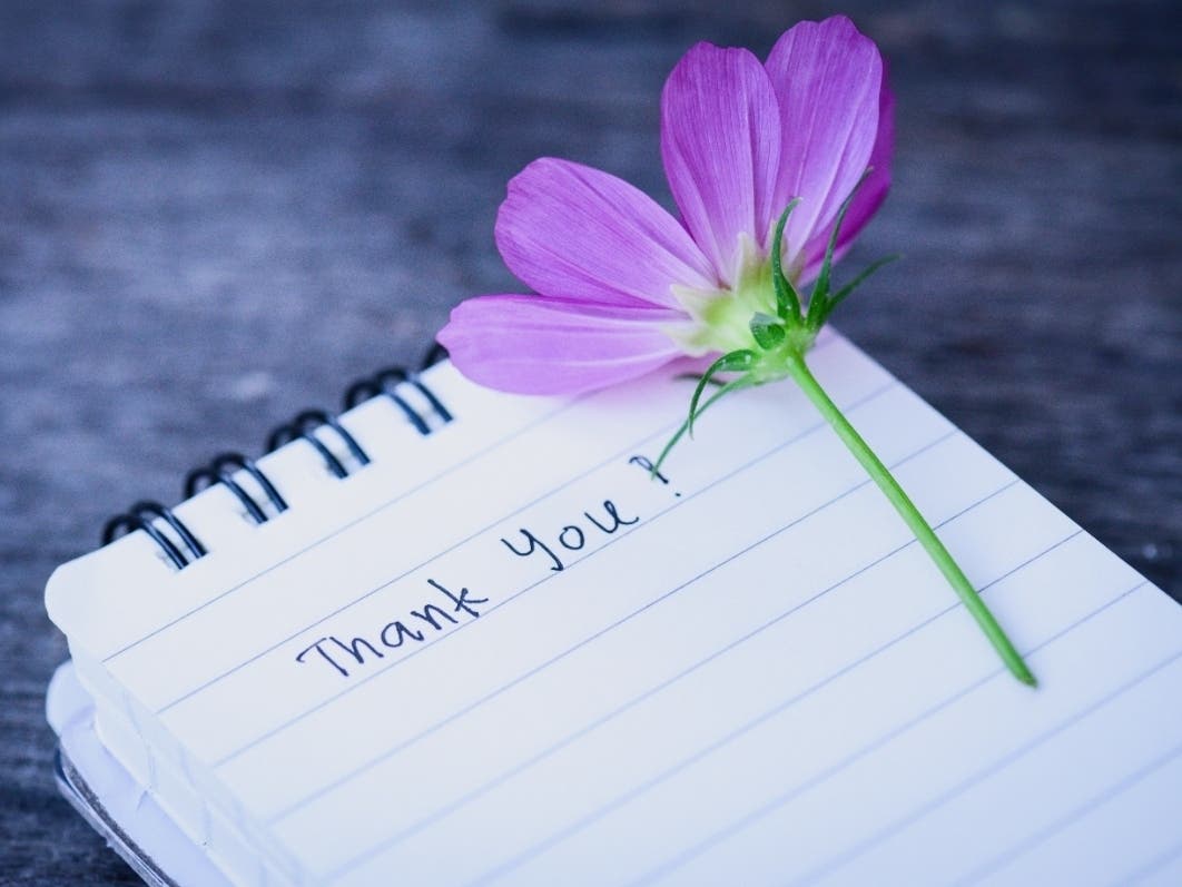 This simple thank-you came in as part of Patch's 30 Days of Gratitude.
