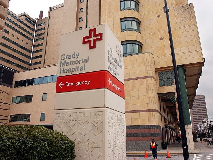 Flooding in Grady Memorial Hospital after a broken water pipe has sent patients to other hospitals and prompted a state of emergency in Fulton County, the governor says.