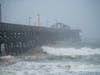 Waves crash against the Pier at Garden City Aug. 3 in Garden City, South Carolina, as then Hurricane Isaias moved north along the U.S. eastern seaboard.