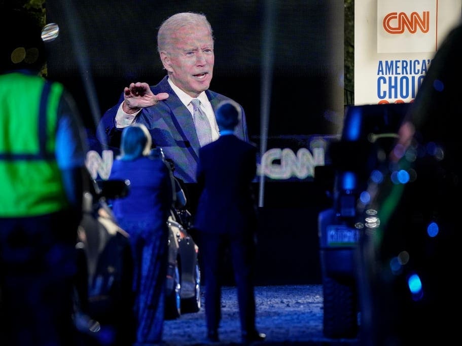 Democratic presidential candidate Joe Biden and U.S. Sen. Mark Warner lead by double-digit margins in the commonwealth, a new poll said.
