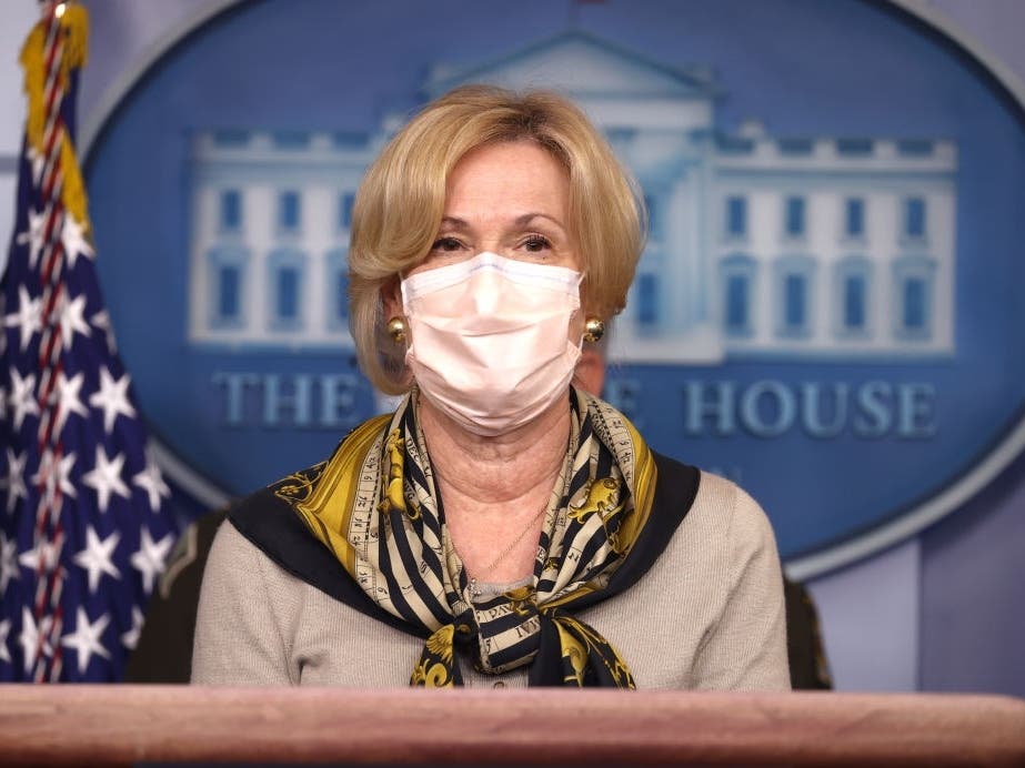 White House coronavirus task force coordinator Dr. Deborah Birx speaks during a press briefing in the James Brady Press Briefing Room at the White House on Nov. 19. 