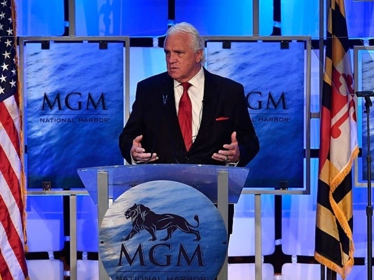 Maryland Senate President Mike Miller (D) speaks at the MGM National Harbor grand opening celebration on Dec. 8, 2016. Miller died Jan. 15 of prostate cancer and will be buried Saturday.