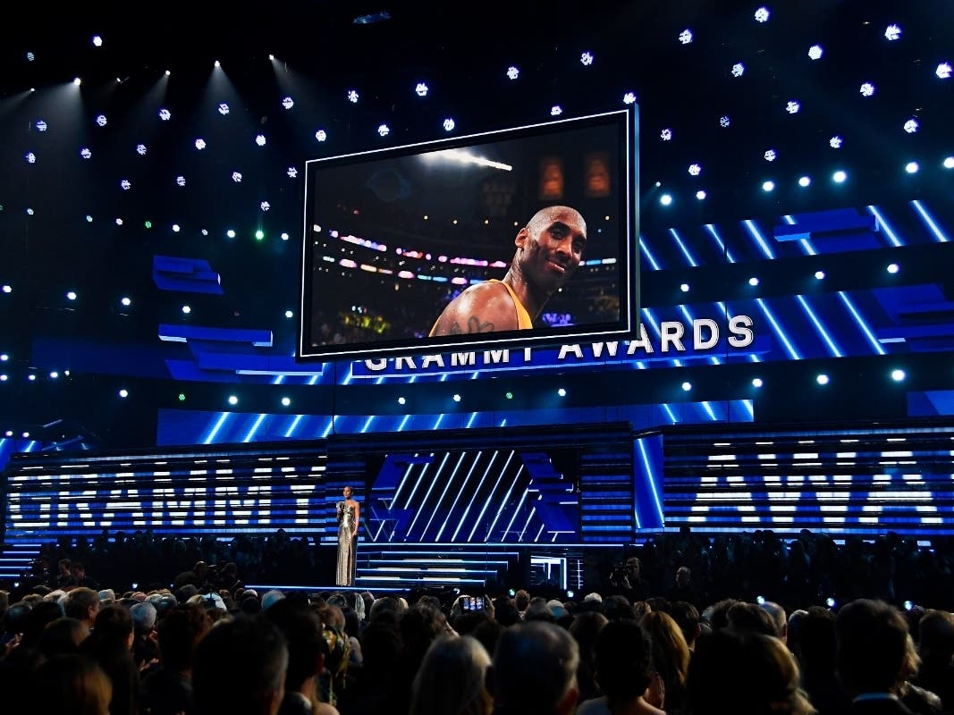 Alicia Keys pays tribute to Kobe Bryant during Sunday's 62nd Annual Grammy Awards at the Staples Center in Los Angeles, California.
