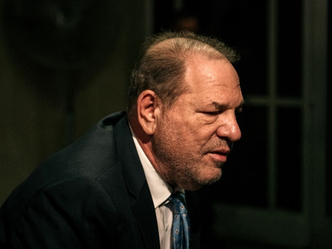 Movie producer Harvey Weinstein enters New York City Criminal Court on February 24, 2020 in New York City, where a jury found him guilty of rape.