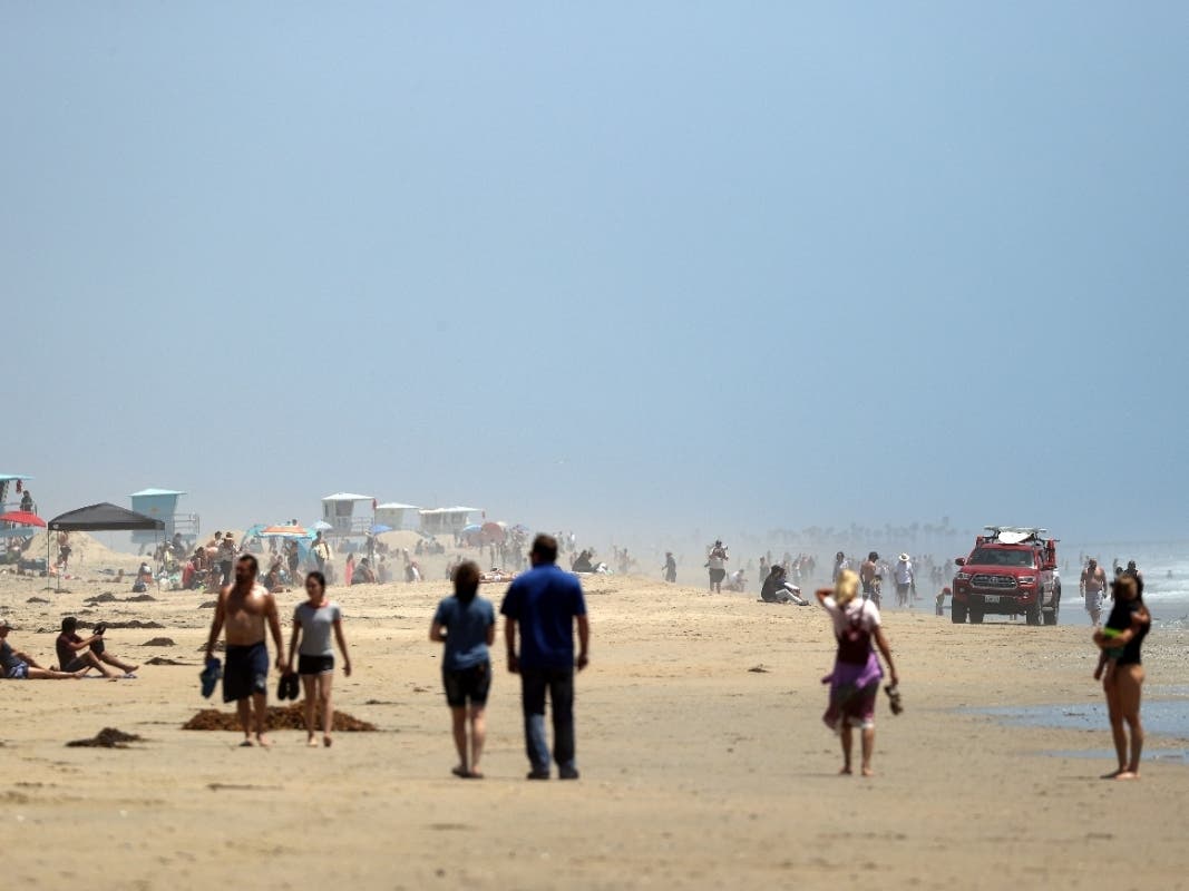 Beaches across the state have started to reopen with rules in place such as maintaining social distancing and restrictions against lying or sitting down on the beach in order to slow the spread of COVID-19. 