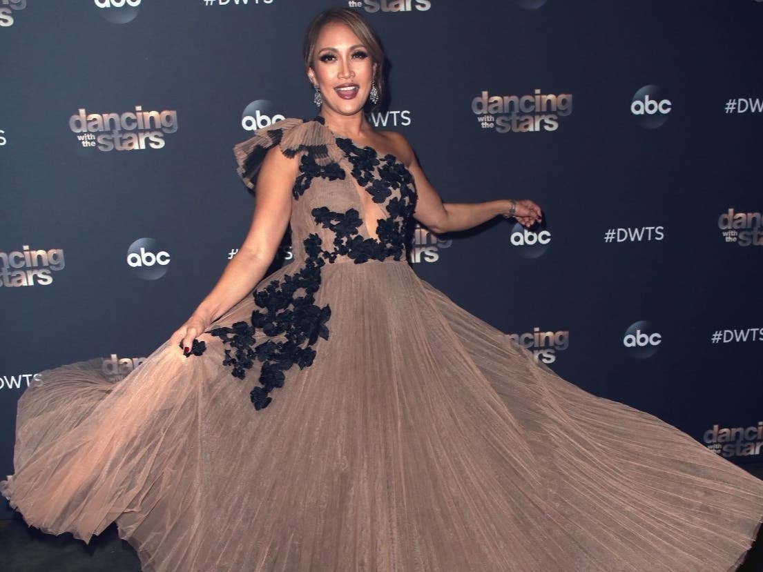  Carrie Ann Inaba poses at "Dancing with the Stars" Season 28 Finale at CBS Television City on November 25, 2019 in Los Angeles, California