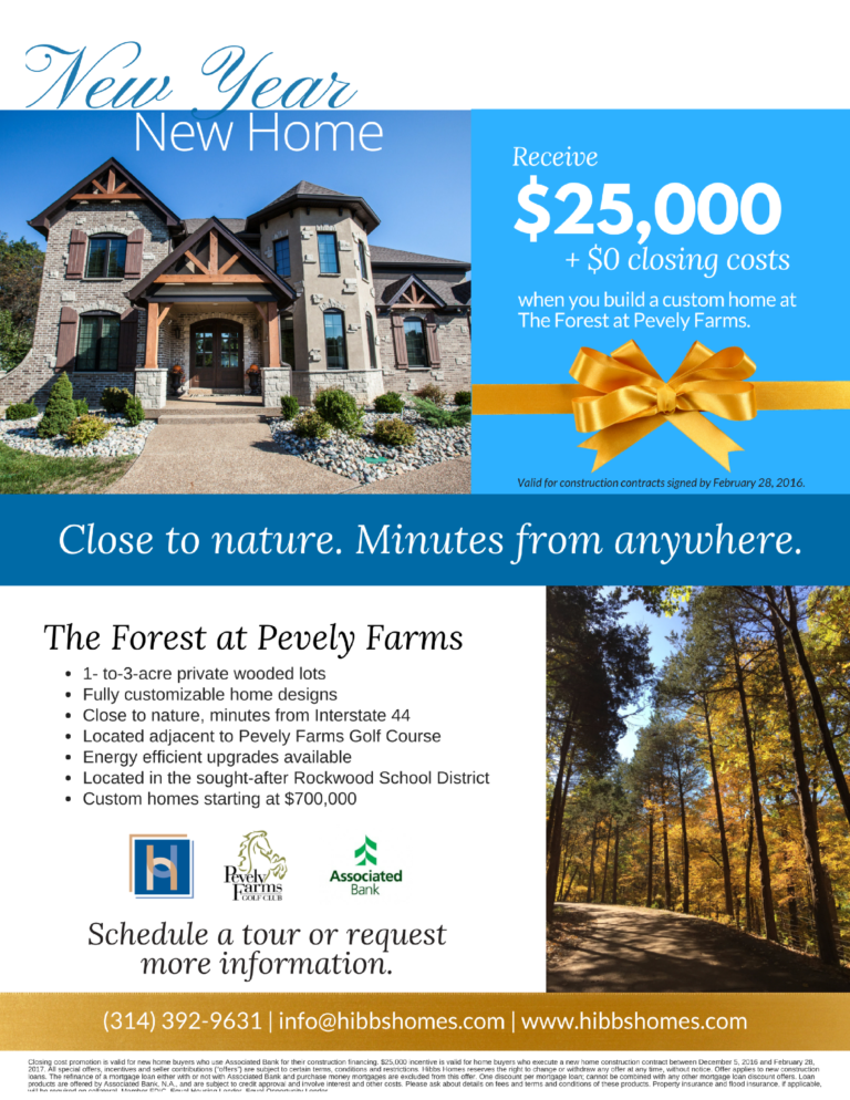Custom Home Builder Hibbs Homes Forest at Pevely Farms
