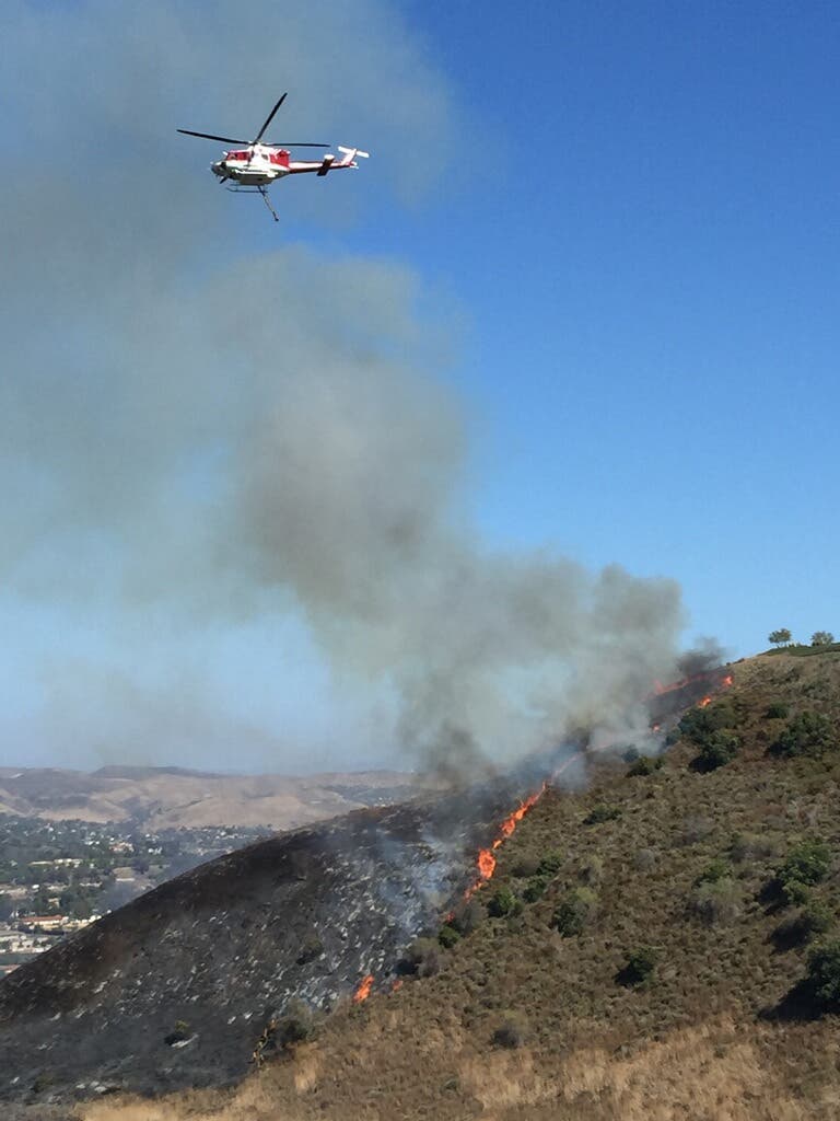 Fire season in full swing, Orange County Fire Authority helicopter goes to work (credit Orange County Fire Authority).
