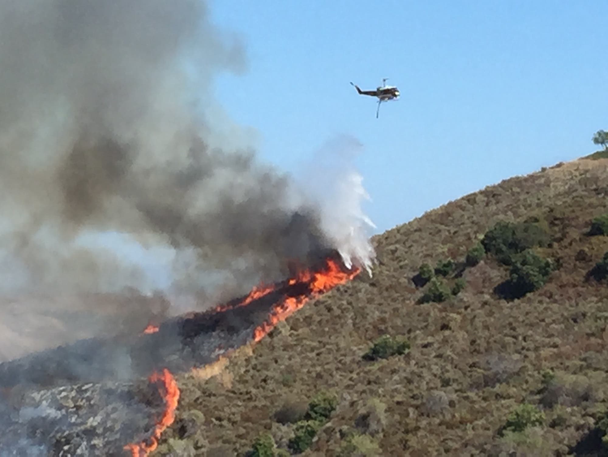 Fire season in full swing, Orange County Fire Authority helicopter goes to work (credit Orange County Fire Authority).