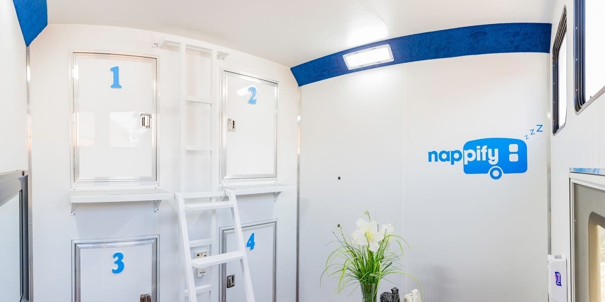 Inside the nappify first generation trailer - courtesy