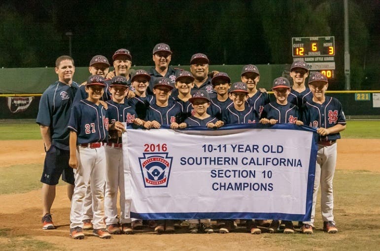 District 68 Champions 10 and 11 year olds from Rancho Santa Margarita - Patch