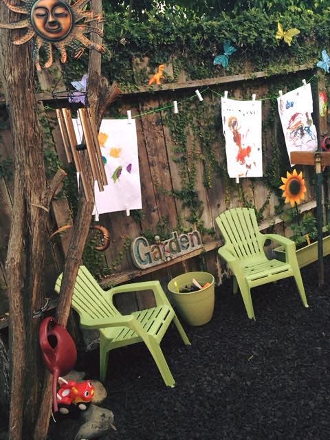 A place to sit and watch the kids play 