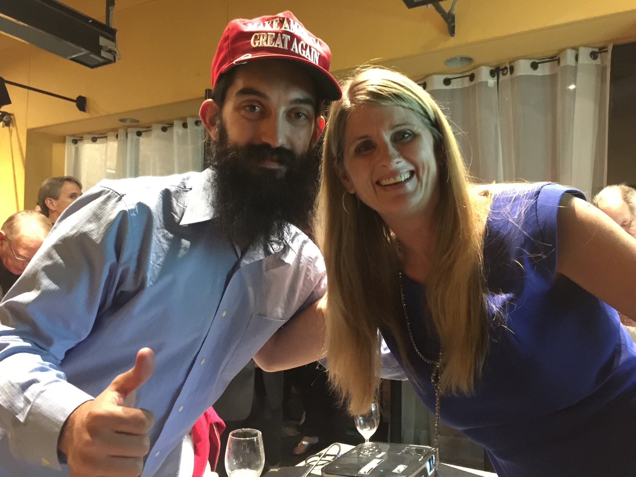 South Orange County Republicans, such as Brian Harrington, gathered to watch the results roll in on Election Night in Dana Point (Amy Spurgeon Hoffman, photo)
