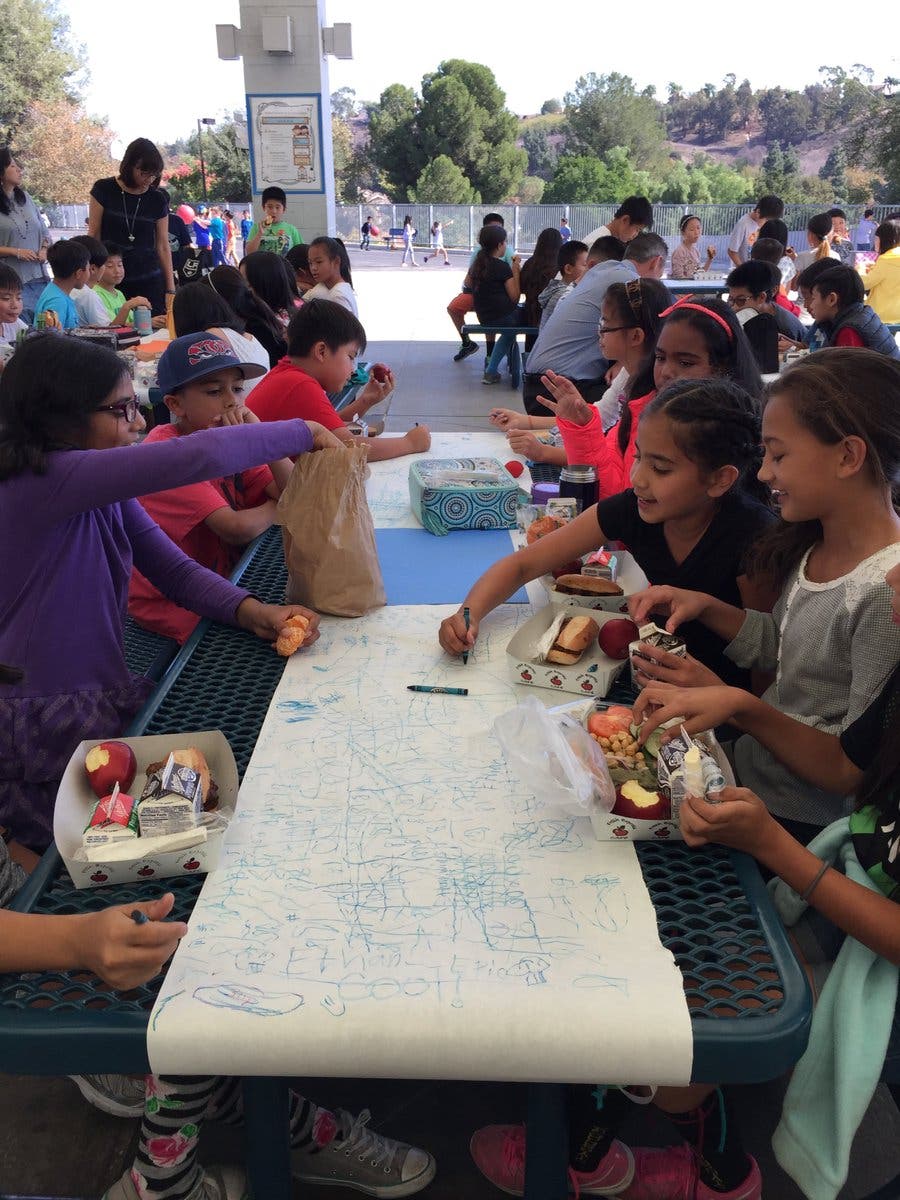 Buddies not bullies! Westhoff Elementary students join Mix It Up at Lunch Day activities. (WEST Mix it Up)