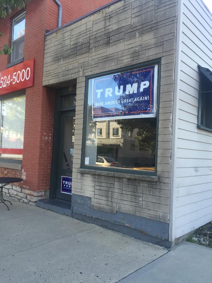 Trump storefront in Oxford