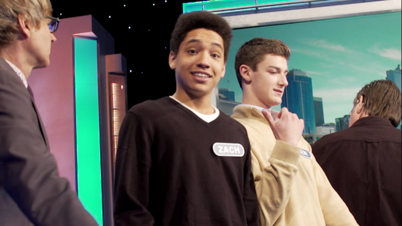 Zach Larsen and Ben Sklansky on the set of "Wheel of Fortune" in Culver City (Courtesy Ben Sklansky)