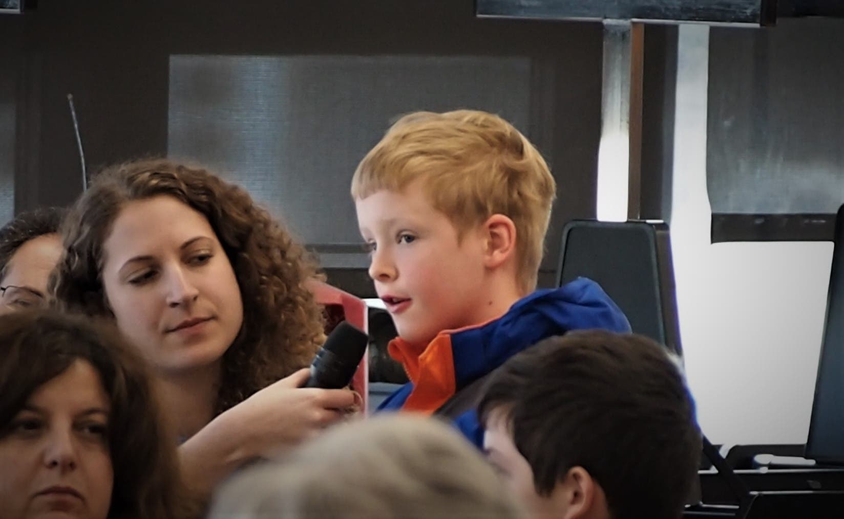 Daniel, who attends third grade at Butterfield School in Libertyville, asks Schneider why Trump "wants to take health insurance away" from some people. Daniel, who attends third grade at Butterfield School in Libertyville, asks Schneider why Trump "wants to take health insurance away" from some people.