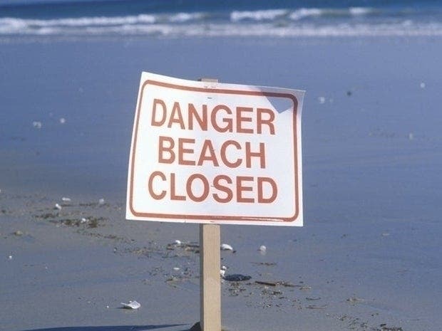 25th Street Bay Front closed after officials found bacterial levels more than tripled the DEP's standard on Monday.