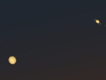 Jupiter and Saturn have been moving closer together in the nighttime sky and will appear as one very bright star over New Jersey on the night of the winter solstice.