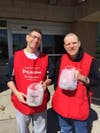 St. Coletta's participants helped collect donations on Friday, April 12. 