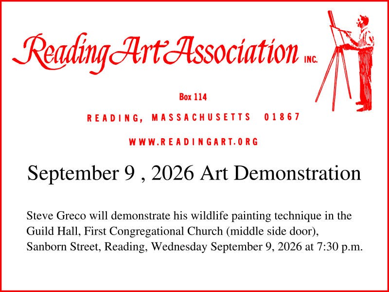 Reading Art Association September Painting Demonstration