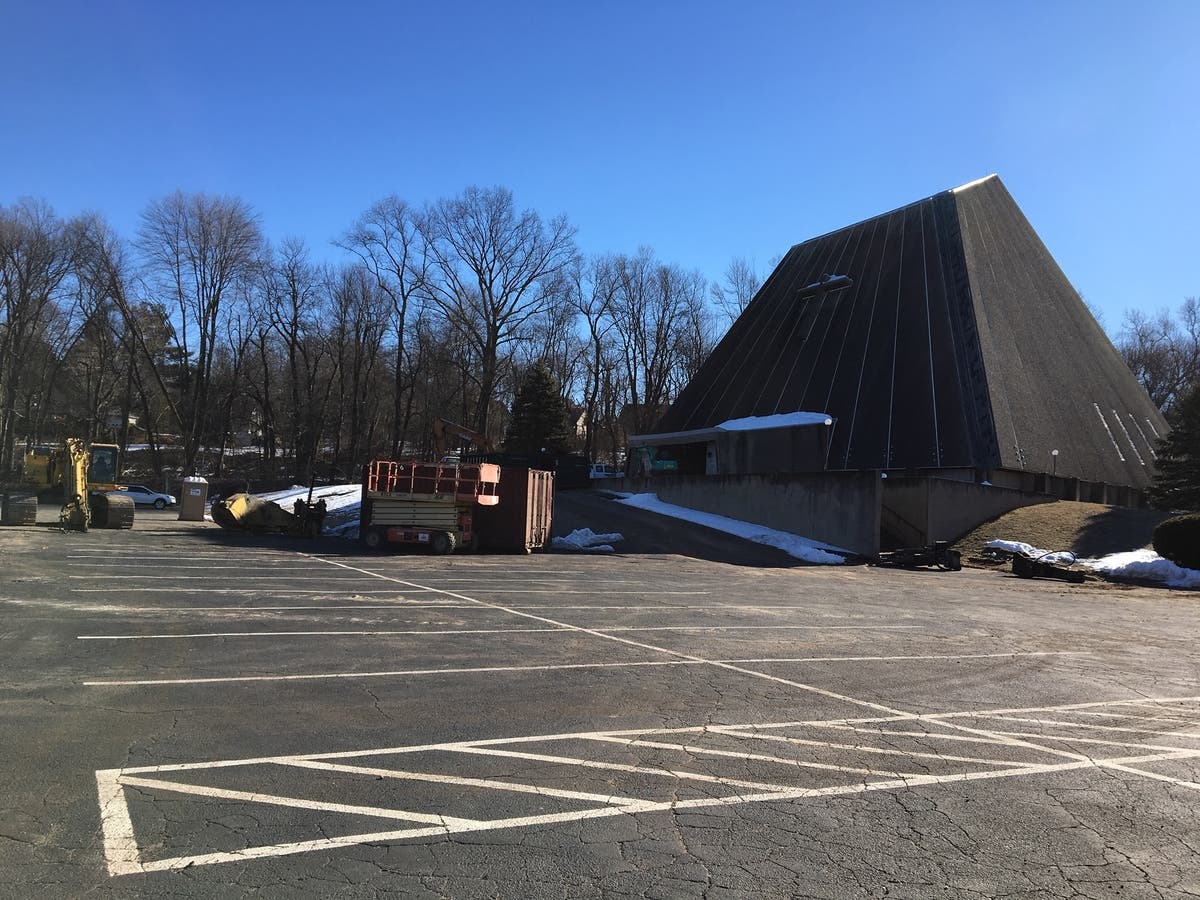 The Sacred Heart church property in Vernon on Tuesday morning. 