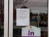 A sign at the Enfield Stop & Shop.