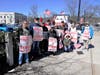 Striking Workers at the Farmington Stop & Shop.