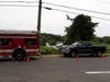 Emergency personnel and a medical helicopter arrived at the scene.