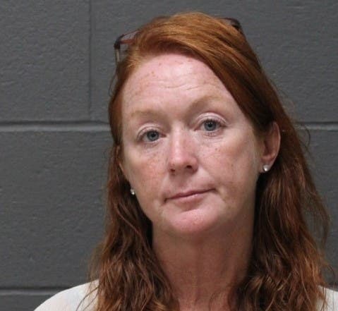 The booking mug shot of Cheryl Moran.