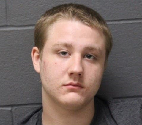 The booking mug shot of Dyland Fournier 