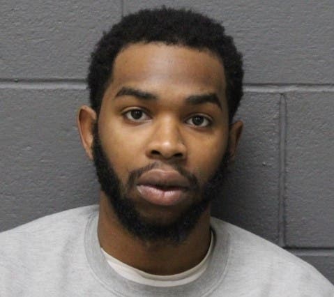 The booking mug shot of Shameek Allen.