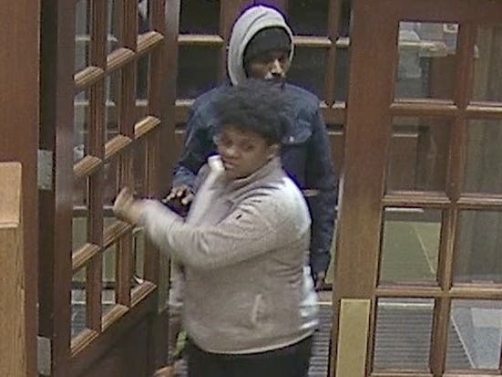 A surveillance image of bookstore theft suspects in Glastonbury.