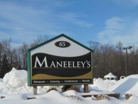 Maneeley's banquet hall had its liquor license suspended from Feb. 10 through Feb. 14. 