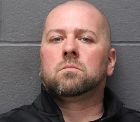 The booking mug shot of James Rarick.