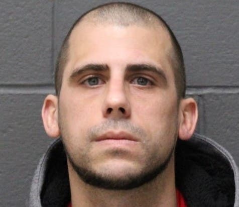 The booking mug shot of Chad Accarpio.